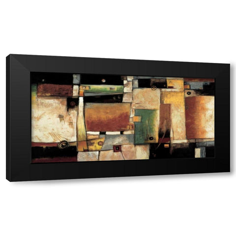 Strata Black Modern Wood Framed Art Print with Double Matting by Parsons, Jonathan