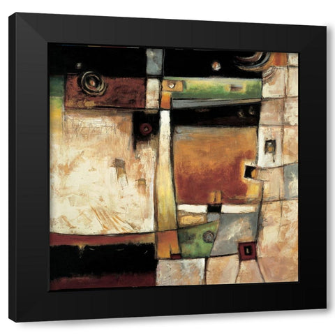 Construct I Black Modern Wood Framed Art Print with Double Matting by Parsons, Jonathan