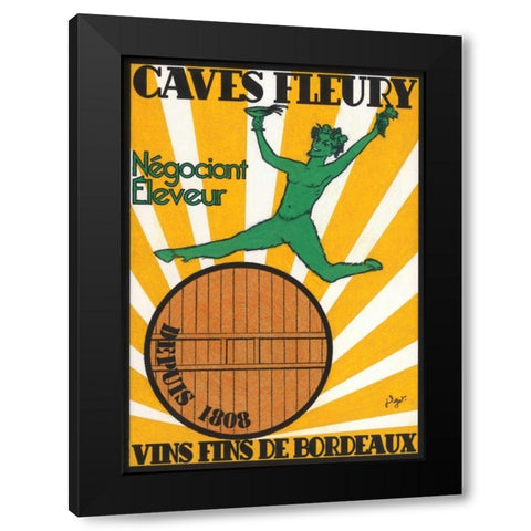 Le Matin d un faune Black Modern Wood Framed Art Print by Got, Jean-Pierre