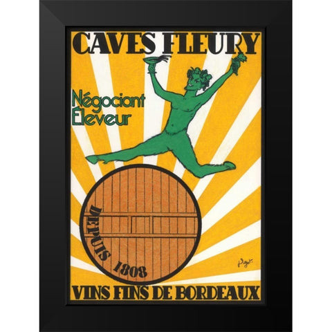 Le Matin d un faune Black Modern Wood Framed Art Print by Got, Jean-Pierre