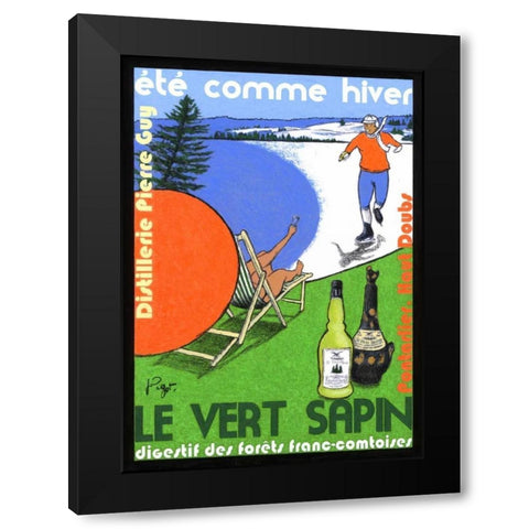 Ete comme Hiver Black Modern Wood Framed Art Print by Got, Jean-Pierre