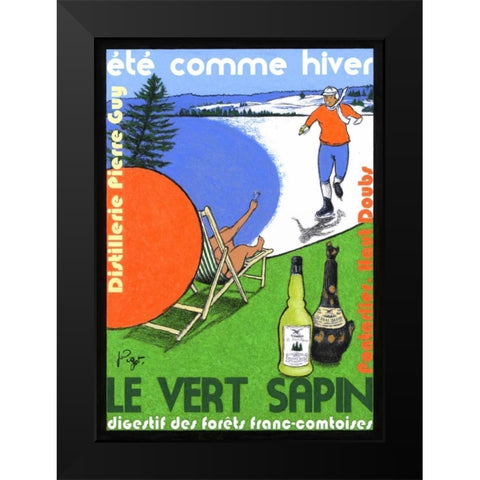 Ete comme Hiver Black Modern Wood Framed Art Print by Got, Jean-Pierre