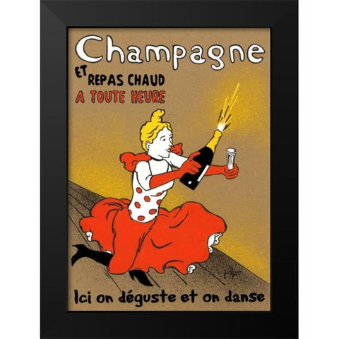 Hommage a Lautrec Black Modern Wood Framed Art Print by Got, Jean-Pierre