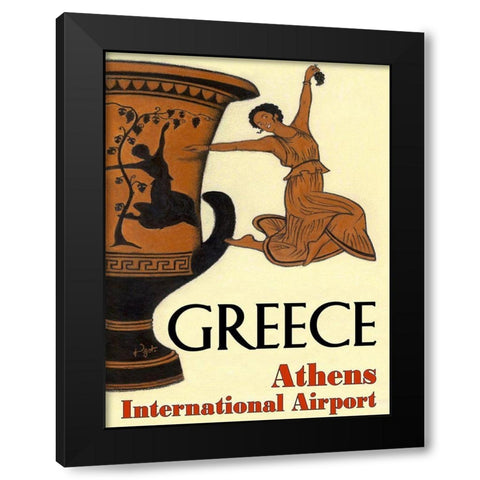 Greece Athens Airport  Black Modern Wood Framed Art Print by Got, Jean Pierre