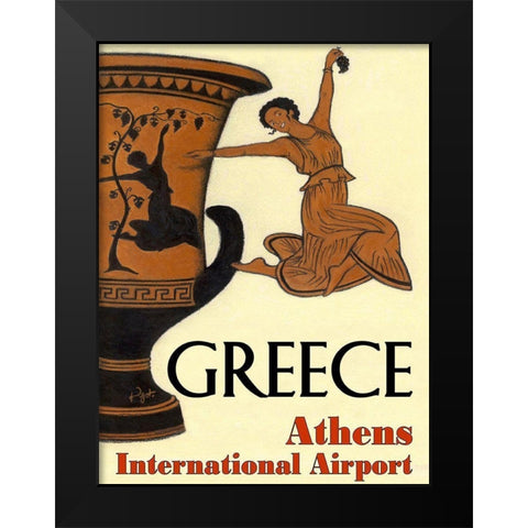 Greece Athens Airport  Black Modern Wood Framed Art Print by Got, Jean Pierre