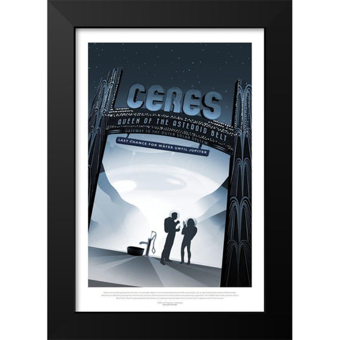 Ceres- Queen Of The Asteroid B Black Modern Wood Framed Art Print by JPL