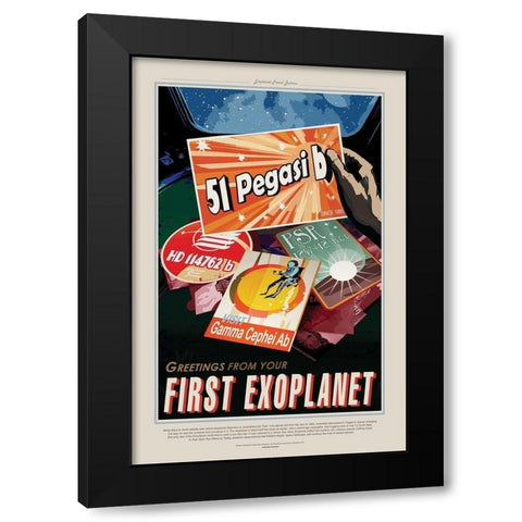 First Exoplanet Black Modern Wood Framed Art Print by JPL