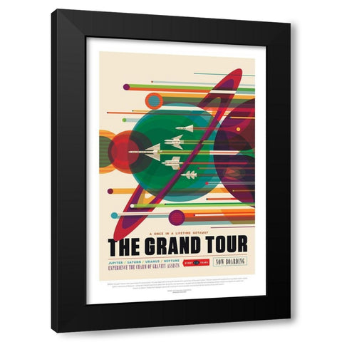 Grand_Tour Black Modern Wood Framed Art Print by JPL