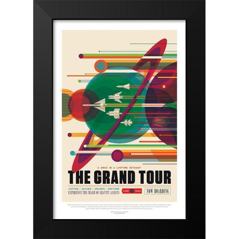 Grand_Tour Black Modern Wood Framed Art Print by JPL