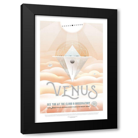 Venus Black Modern Wood Framed Art Print by JPL