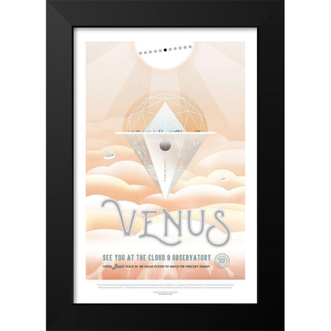 Venus Black Modern Wood Framed Art Print by JPL