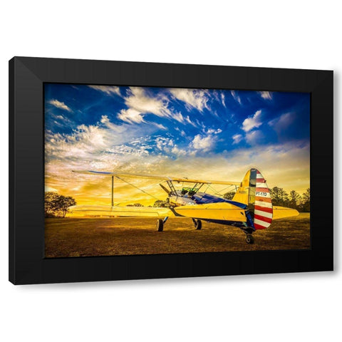 Stearman Black Modern Wood Framed Art Print by Slemp, John