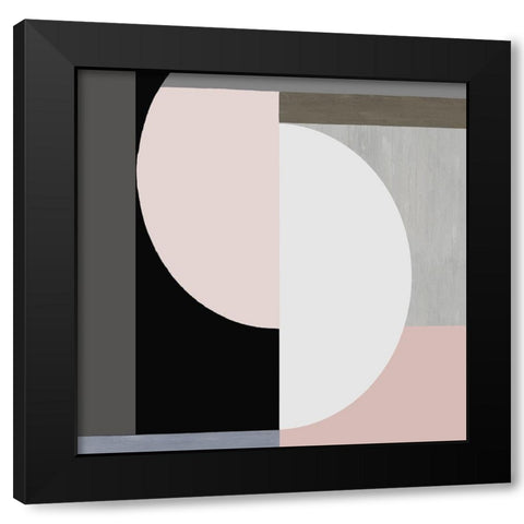 Balanced Blush I Black Modern Wood Framed Art Print by Thompson, Justin