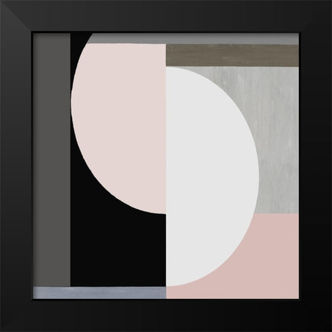 Balanced Blush I Black Modern Wood Framed Art Print by Thompson, Justin