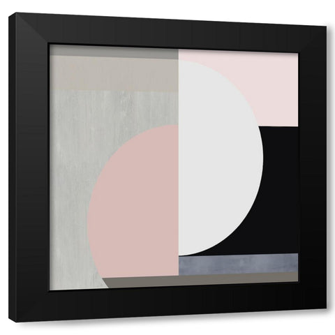 Balanced Blush II Black Modern Wood Framed Art Print with Double Matting by Thompson, Justin