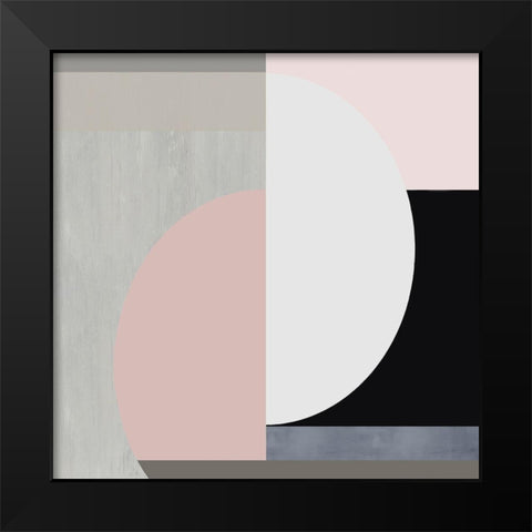 Balanced Blush II Black Modern Wood Framed Art Print by Thompson, Justin