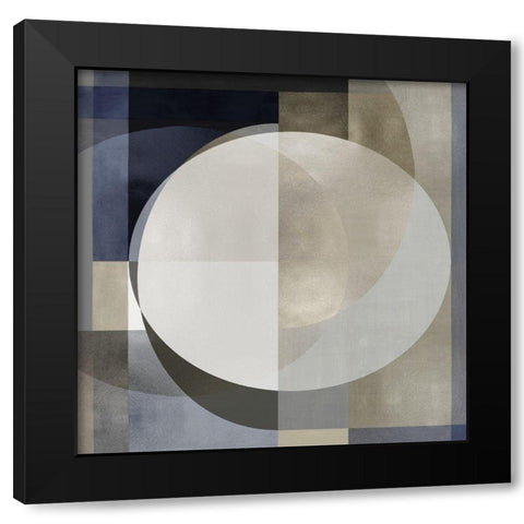 Meld II Black Modern Wood Framed Art Print with Double Matting by Thompson, Justin