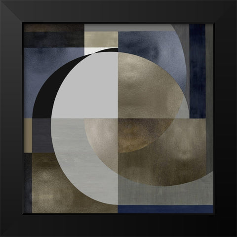 Meld III Black Modern Wood Framed Art Print by Thompson, Justin
