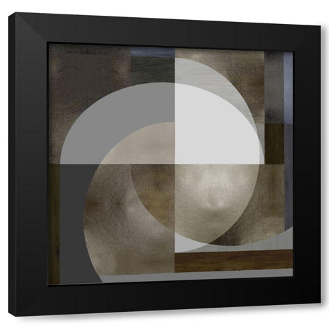 Meld IV Black Modern Wood Framed Art Print with Double Matting by Thompson, Justin