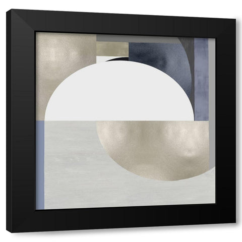 Synthesis I Black Modern Wood Framed Art Print with Double Matting by Thompson, Justin