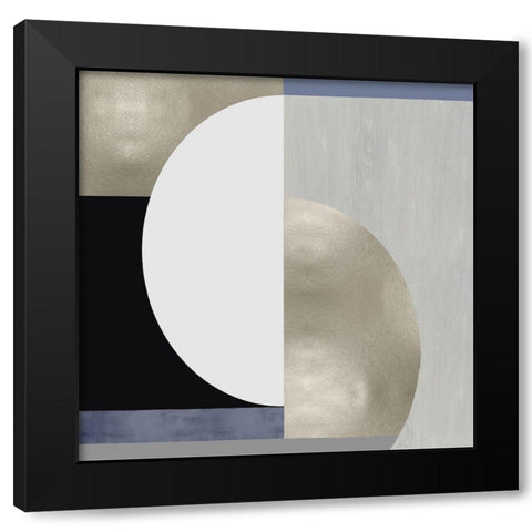 Synthesis II Black Modern Wood Framed Art Print with Double Matting by Thompson, Justin