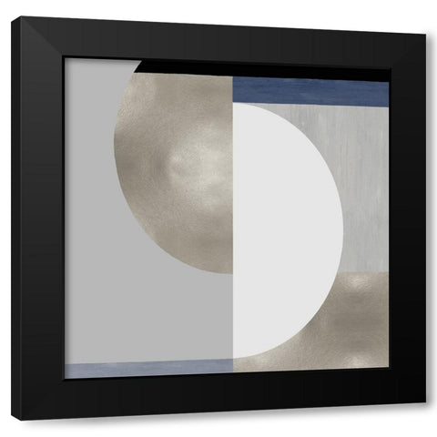 Synthesis III Black Modern Wood Framed Art Print with Double Matting by Thompson, Justin