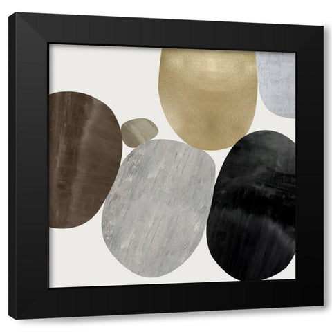 Mingle I Black Modern Wood Framed Art Print by Thompson, Justin