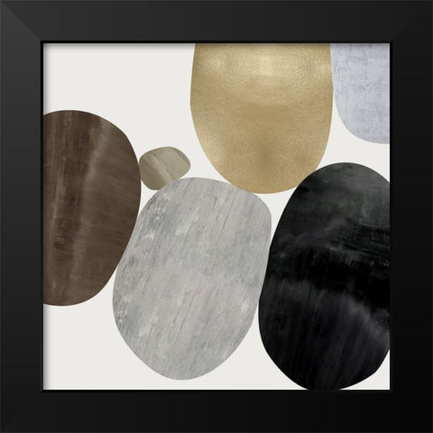 Mingle I Black Modern Wood Framed Art Print by Thompson, Justin