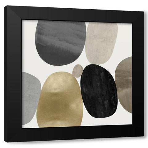 Mingle II Black Modern Wood Framed Art Print with Double Matting by Thompson, Justin
