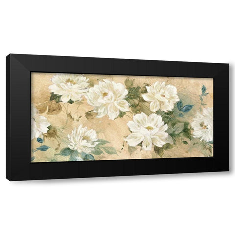 White Petals Black Modern Wood Framed Art Print with Double Matting by Wilcox, Jil