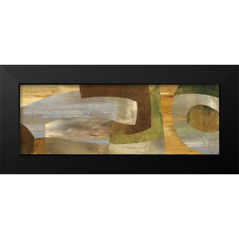 Connectivity Black Modern Wood Framed Art Print by Baker, Kevin
