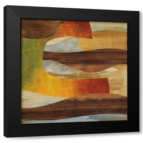 Systematic II Black Modern Wood Framed Art Print with Double Matting by Baker, Kevin