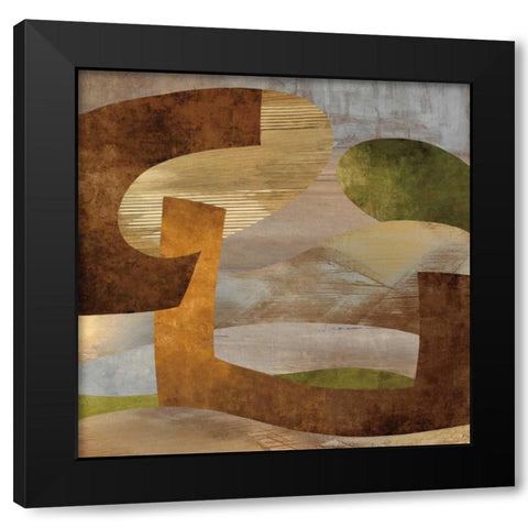 Conjunction II Black Modern Wood Framed Art Print with Double Matting by Baker, Kevin