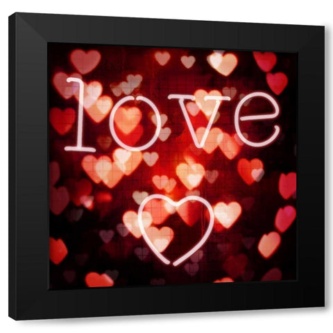 Love Black Modern Wood Framed Art Print by Carrigan, Kate