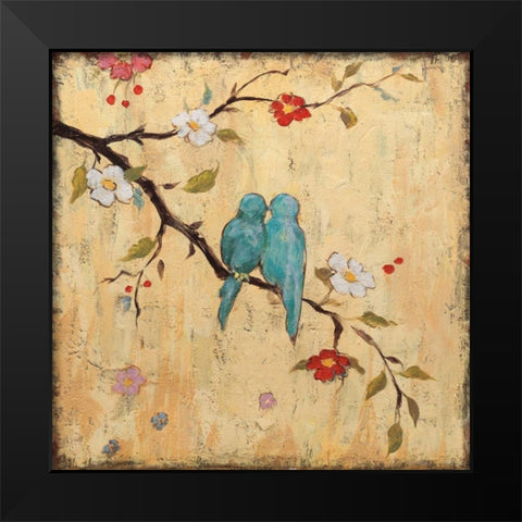 Love Birds II Black Modern Wood Framed Art Print by Frances, Katy