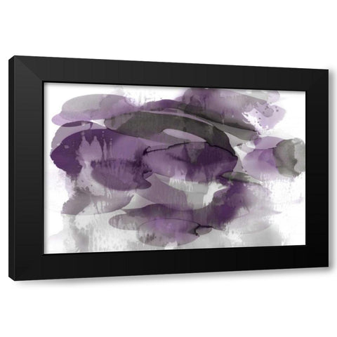 Amethyst Flow II Black Modern Wood Framed Art Print with Double Matting by Jett, Kristina