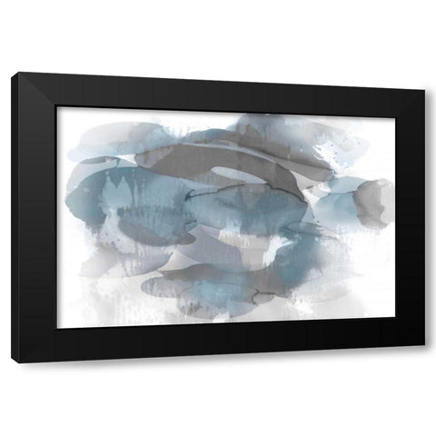 Aqua Flow I Black Modern Wood Framed Art Print by Jett, Kristina