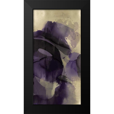 Cascade Amethyst Triptych III Black Modern Wood Framed Art Print by Jett, Kristina