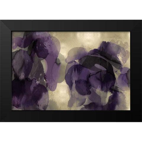 Cascade Amethyst Black Modern Wood Framed Art Print by Jett, Kristina