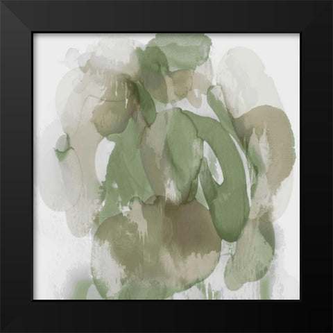 Green Flow I Black Modern Wood Framed Art Print by Jett, Kristina