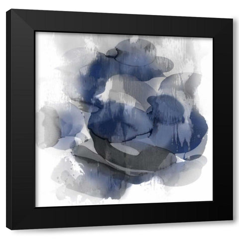 Indigo Flow II Black Modern Wood Framed Art Print with Double Matting by Jett, Kristina