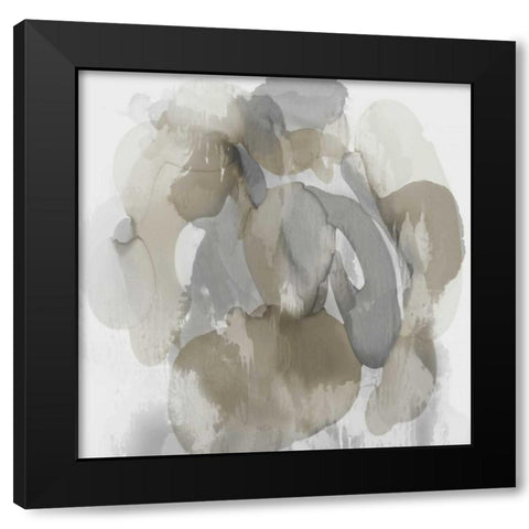 Neutral Flow I Black Modern Wood Framed Art Print with Double Matting by Jett, Kristina
