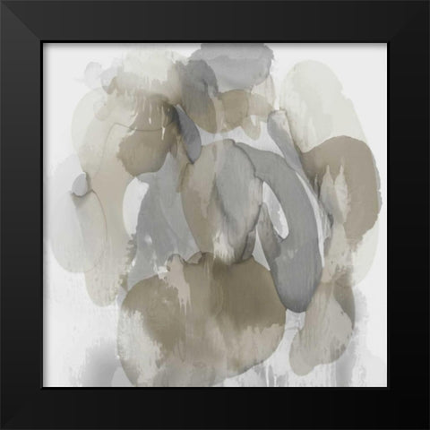 Neutral Flow I Black Modern Wood Framed Art Print by Jett, Kristina