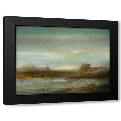 Mist on the Pond Black Modern Wood Framed Art Print by Corbin, Kelly