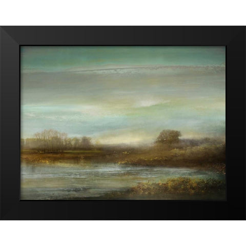 Mist on the Pond Black Modern Wood Framed Art Print by Corbin, Kelly