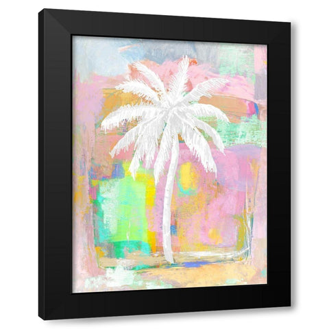 Abstract Pastel Palm Black Modern Wood Framed Art Print by Blake, Madeline