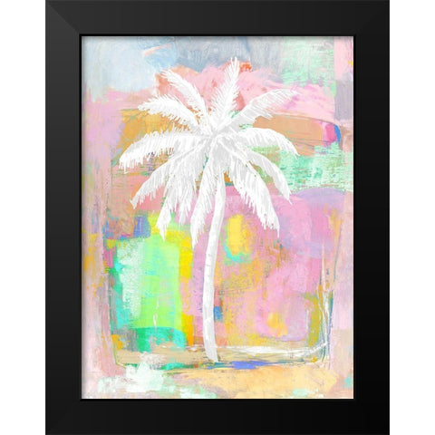Abstract Pastel Palm Black Modern Wood Framed Art Print by Blake, Madeline