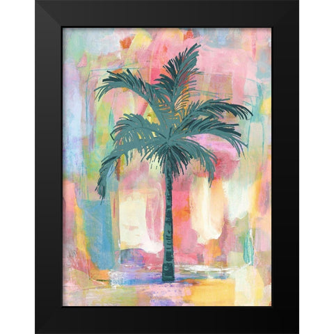 Abstract Green Palm Black Modern Wood Framed Art Print by Blake, Madeline