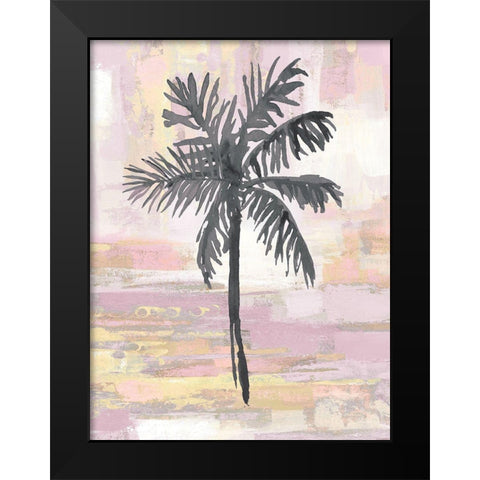 Abstract Palm Pink Blush Black Modern Wood Framed Art Print by Blake, Madeline