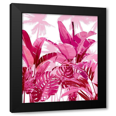 Palm Forest Pink II Black Modern Wood Framed Art Print by Blake, Madeline